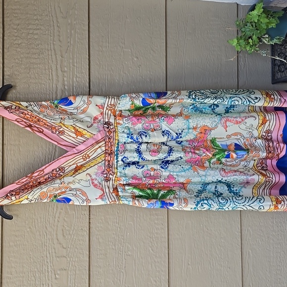 Anthropologie Collette Dinnigan Acionna seahorse print silk dress 8 - Picture 11 of 13